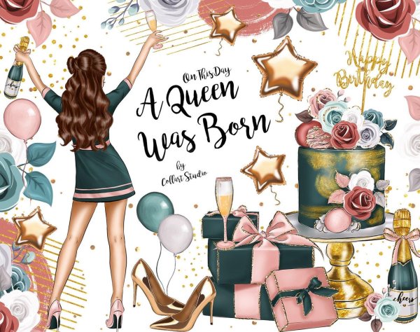 открытка с др девушке стильное