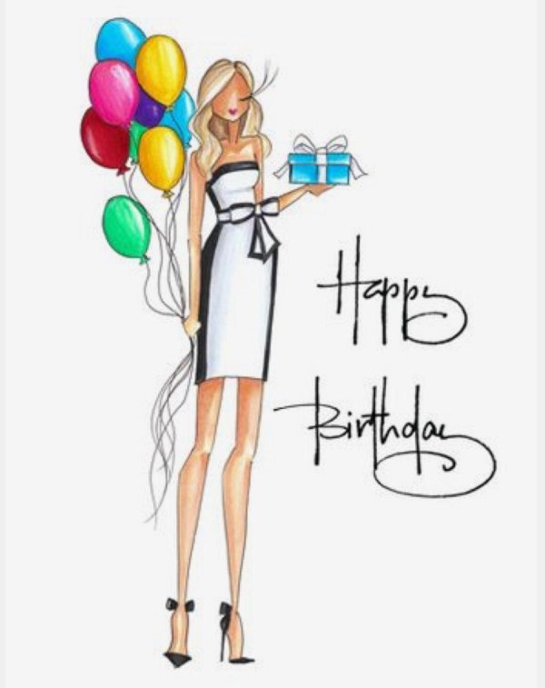 с днем рождения девушке модные