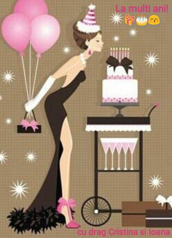 модная открытка с днем рождения