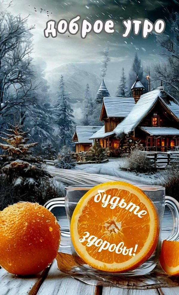 зима доброе утро