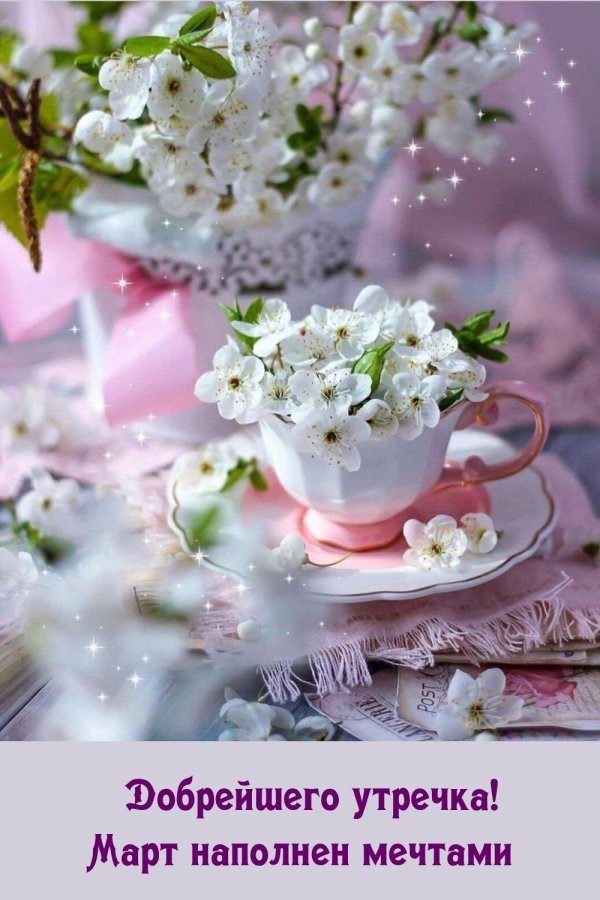 открытка с добрым утром весенние