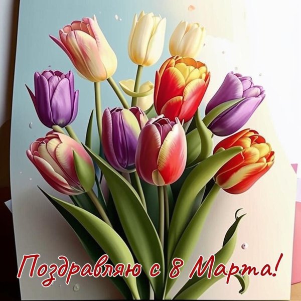 открытка к 8 марта