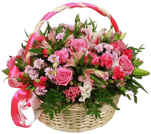 цветы корзина