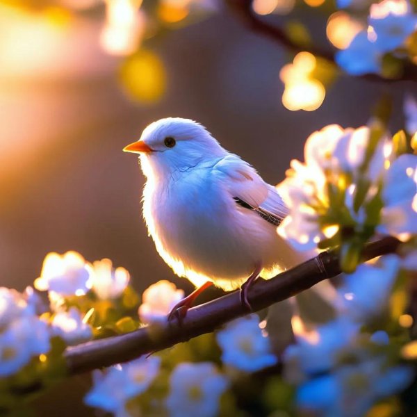 птичка белая