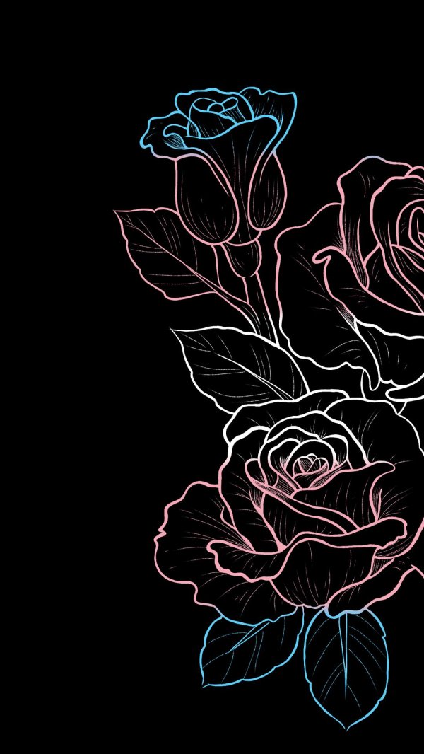 неоновая роза