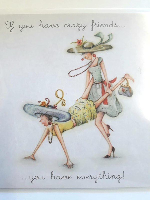 открытка подруге прикольная