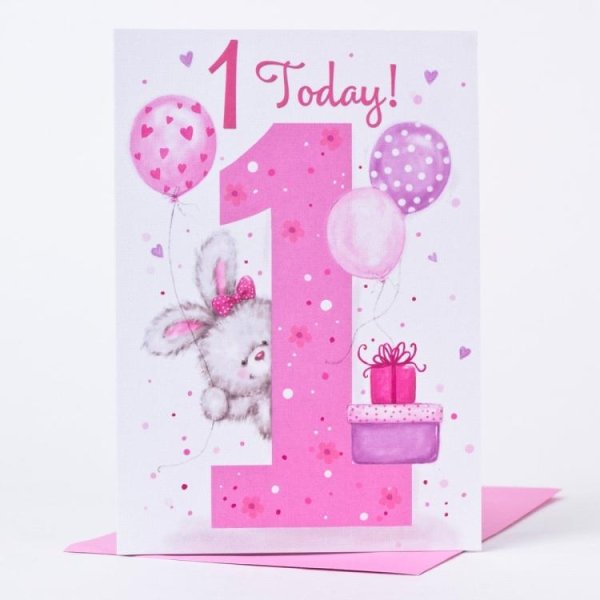 открытка на годик девочке