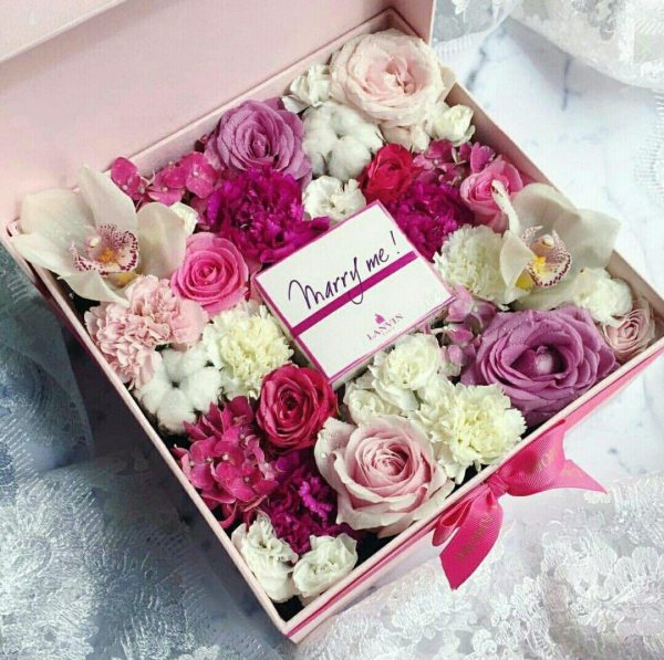 мини коробочки с цветами