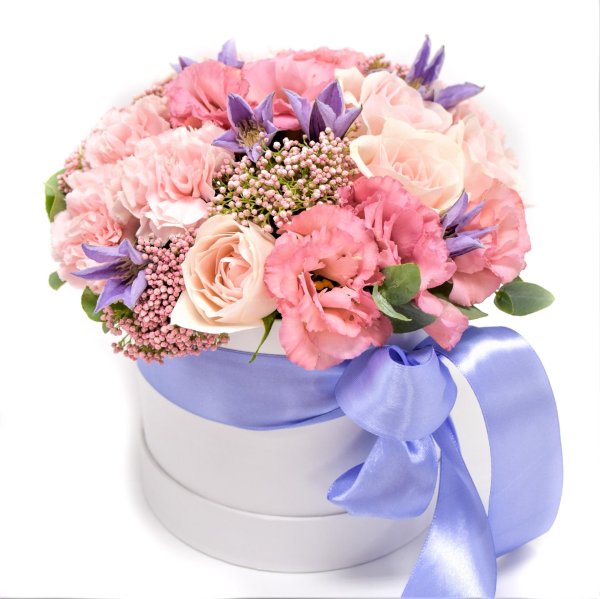 букеты цветов в коробках