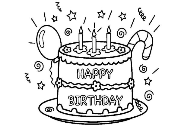 раскраска торт