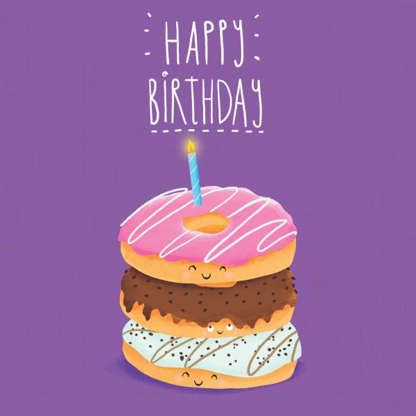 happy birthday стильные открытки