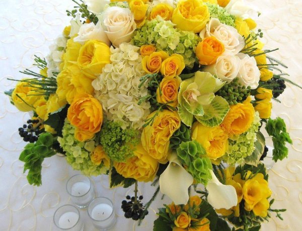 желтые букеты