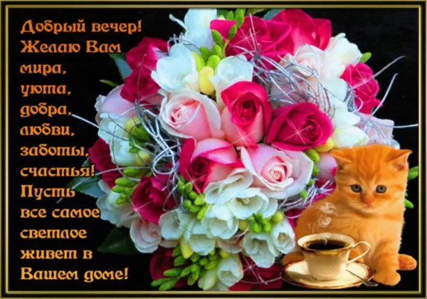 с добрым вечером красивые пожелания