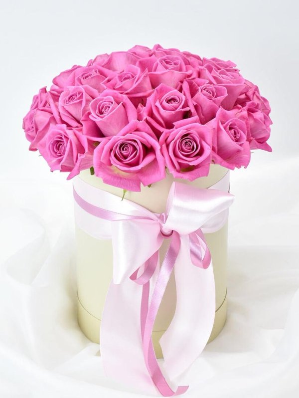 шляпная коробка розовая