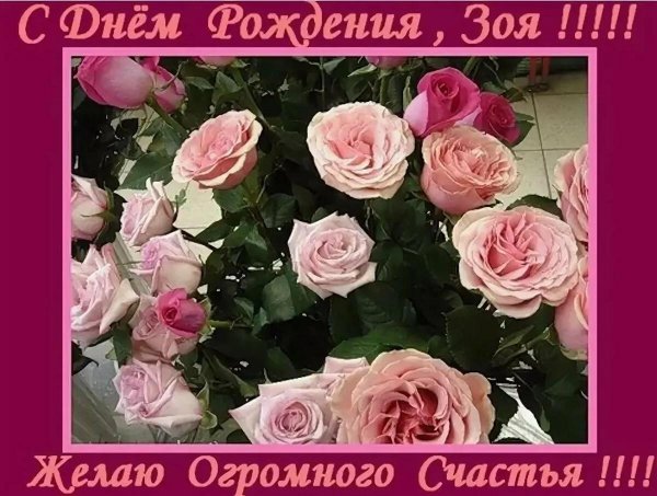 зою с днем рождения