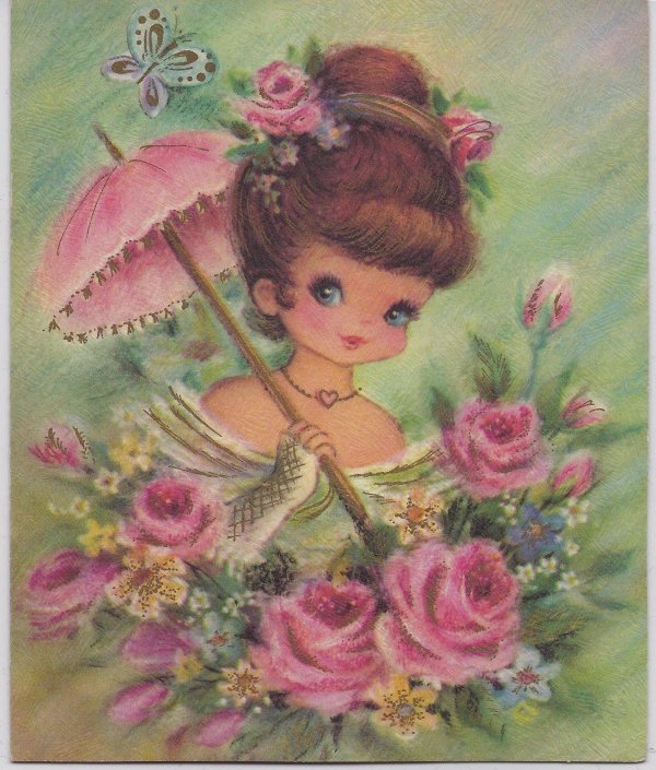 открытка девочка