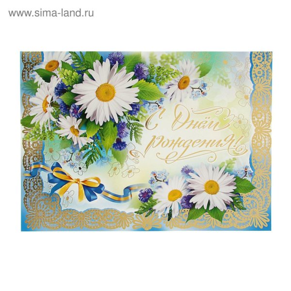 с днем рождения ромашки открытки