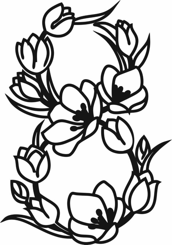 красивая восьмерка трафарет