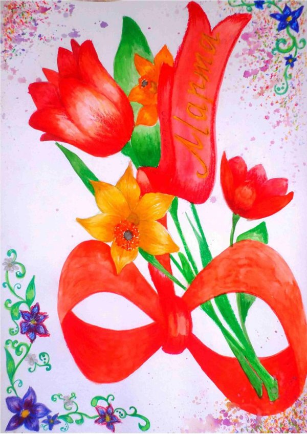 рисунок на восьмое марта