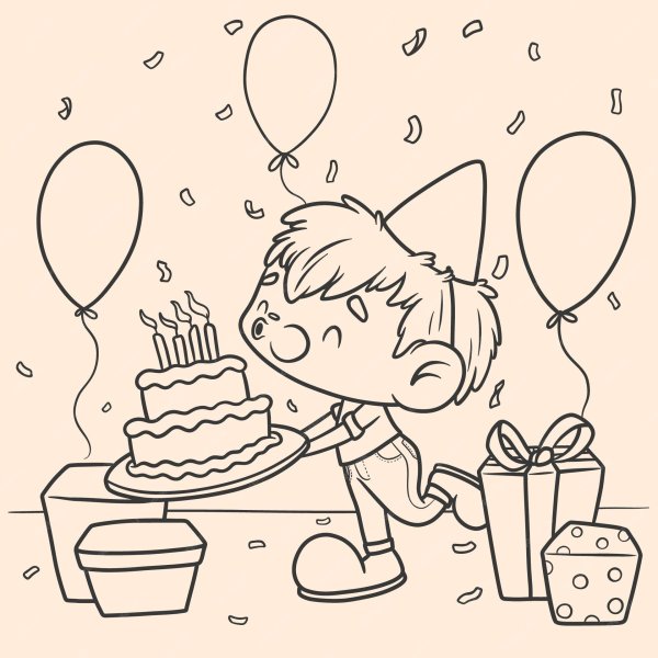 раскраска мой день рождения