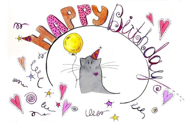 прикольная открытка на день рождения