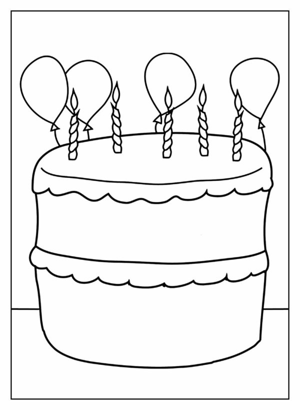 раскраска торт