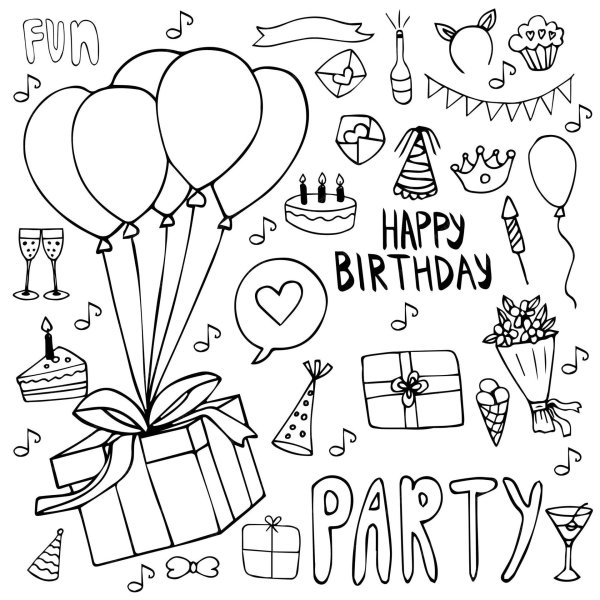 с днем рождения эскиз