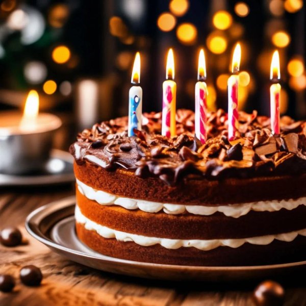 тортик со свечами