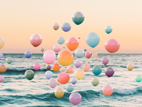 розовые шарики воздушные