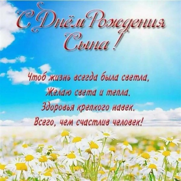 с день рождения сына