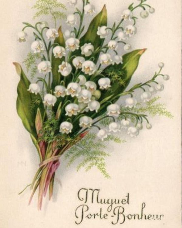 винтажные открытки с ландышами