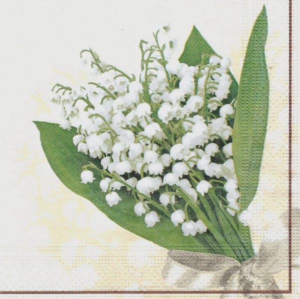 салфетки с ландышами декупаж