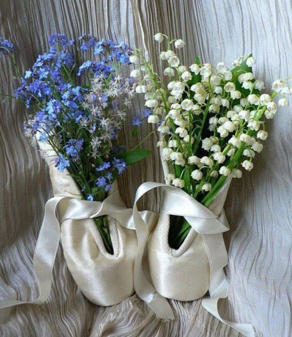 пуанты с цветами