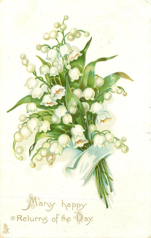 винтажные открытки с ландышами