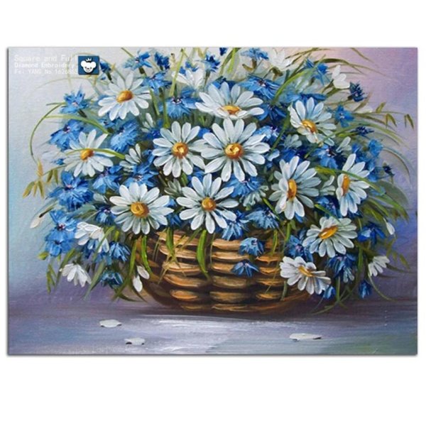 алмазная мозаика василечки васильки