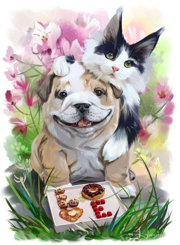 картина по номерам с собакой