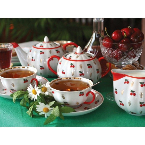 дулевский фарфор сервиз ситцевый