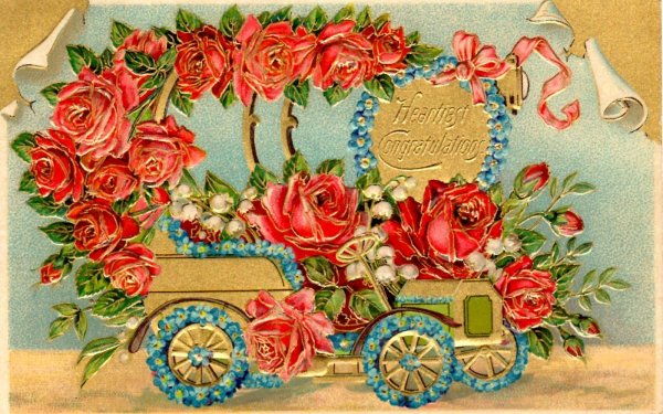 старинные открытки с цветами