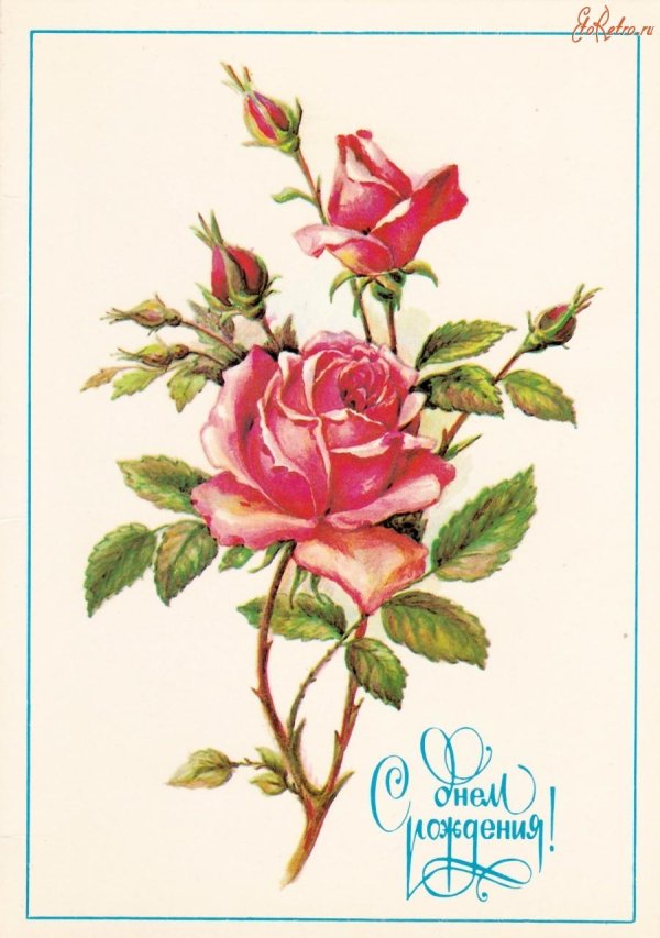 старинные открытки с цветами