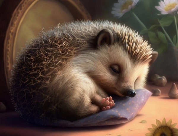 сонный ежик