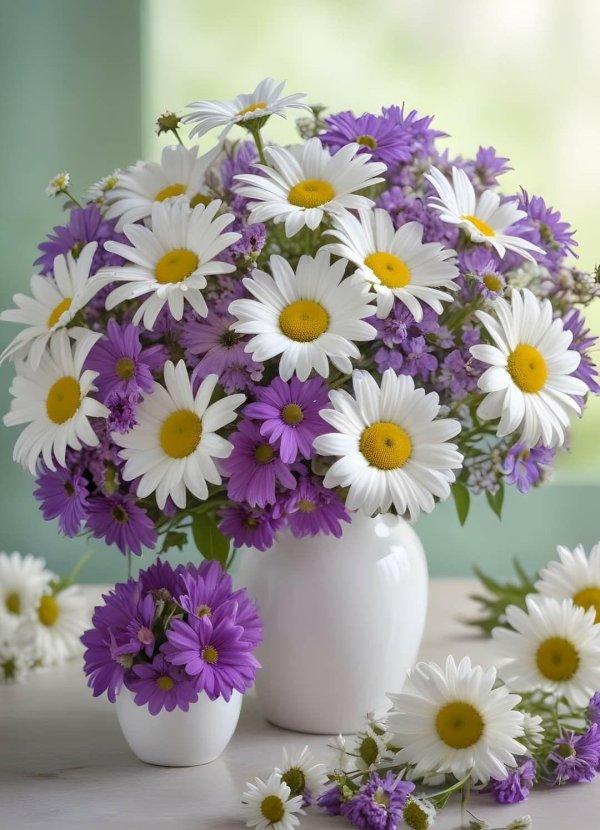 красивые букеты ромашек