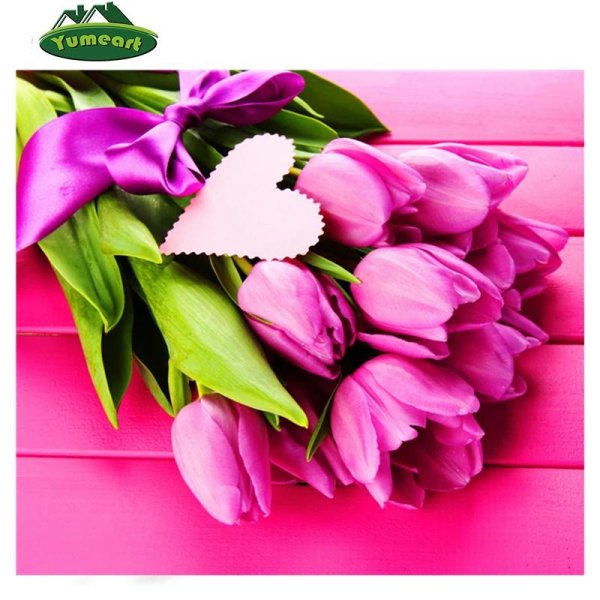 открытка с тюльпанами