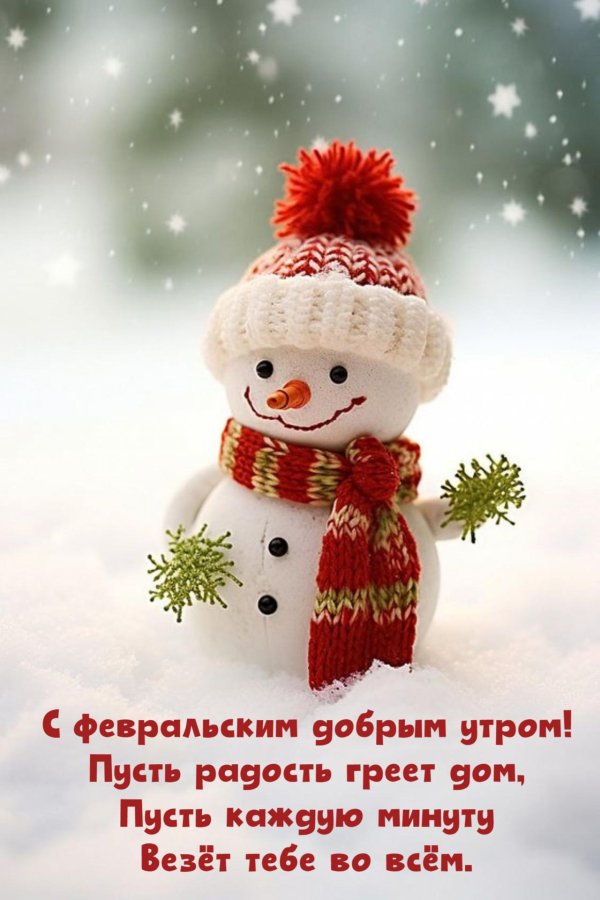 открытка доброго февральского утра