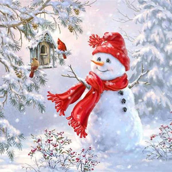 новогодние открытки со снеговиком
