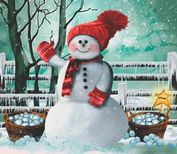 новогодние снеговики