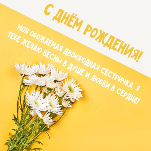 поздравление с ромашками