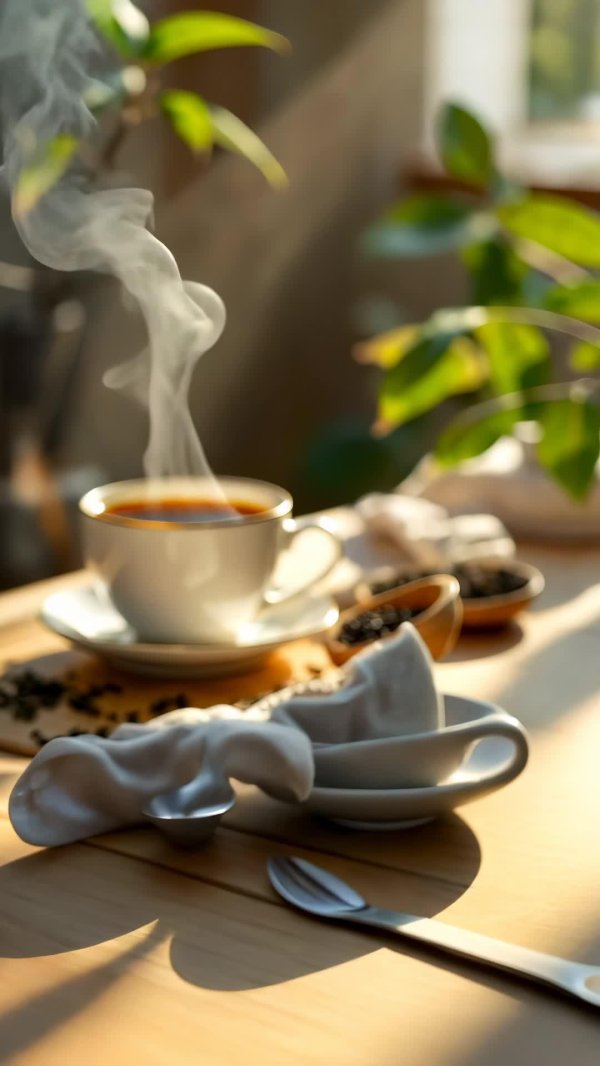 горячего кофе