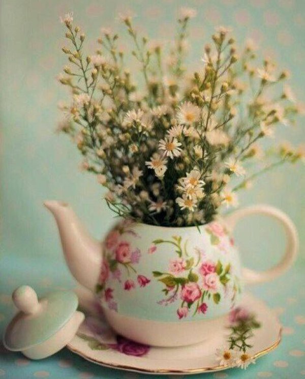 цветы в кружке