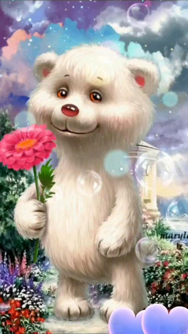 зверушки с цветами