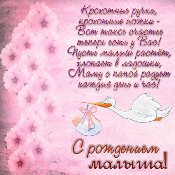 поздравление с новорожденной